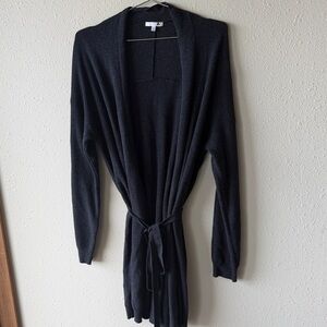Skin Black Belted Cardigan Sweater